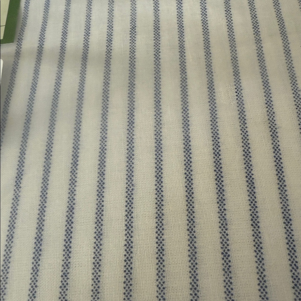 A set of two Blue Striped Pillowcases in 100% organic cotton. 20”x26”. New. - Picture 3 of 3